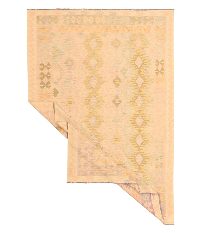 300x200cm Afghanischer orientalischer Wollteppich handgefertigter Kelim-Teppich