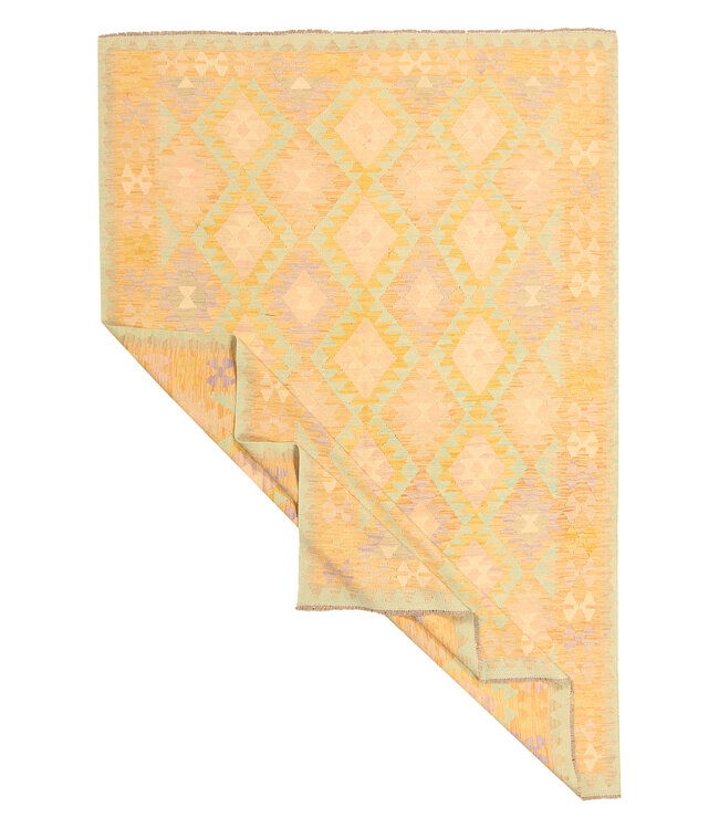 300x197cm Afghanischer orientalischer Wollteppich handgefertigter Kelim-Teppich