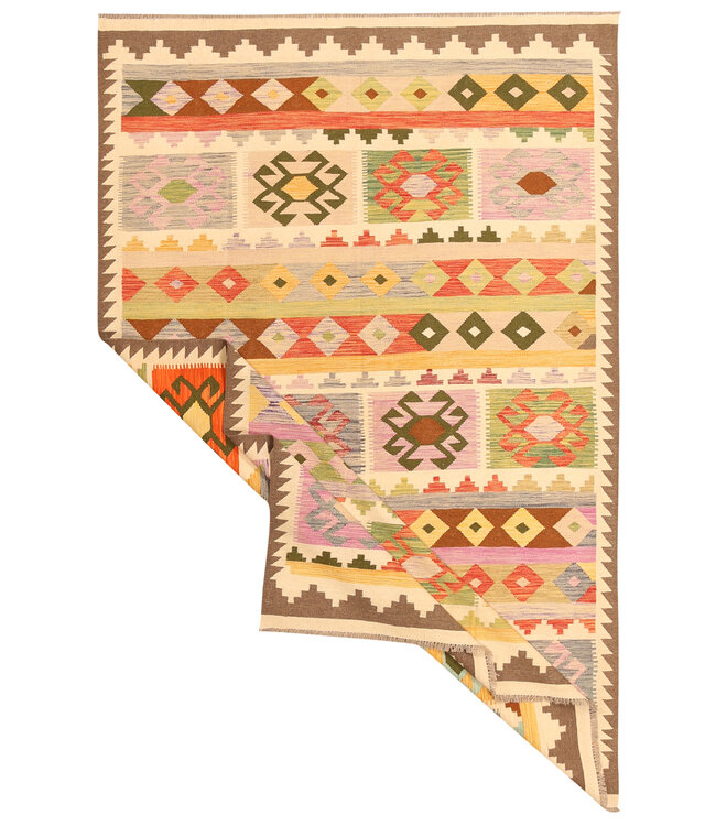 300x193cm Afghaans oosters wollen tapijt handgemaakt Kelim-kleed