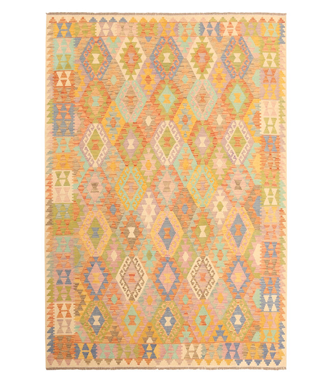 297x200cm Afghaans oosters wollen tapijt handgemaakt Kelim-kleed