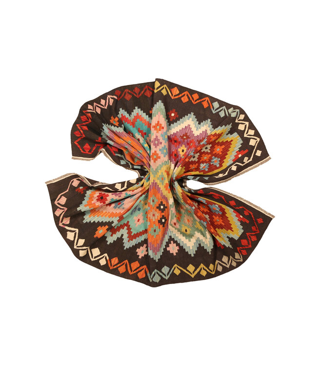 298x200cm Afghanischer orientalischer Wollteppich handgefertigter Kelim-Teppich