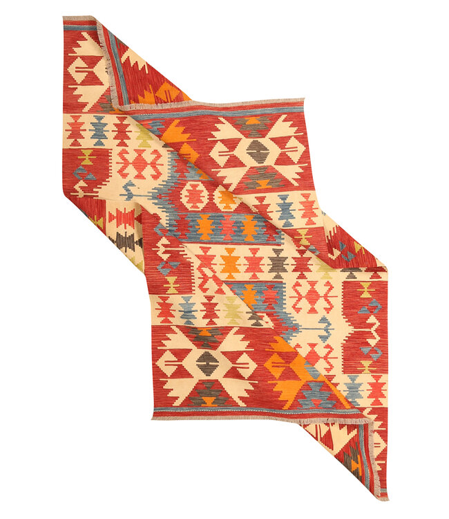 305x202cm Afghan Oriental wool carpet Handmade Kelim Rug