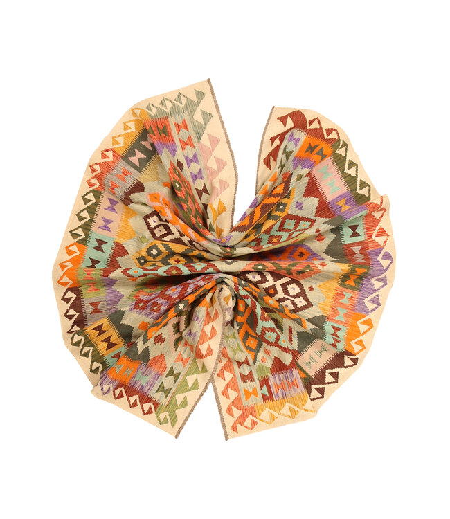 305x198cm Afghan Oriental wool carpet Handmade Kelim Rug