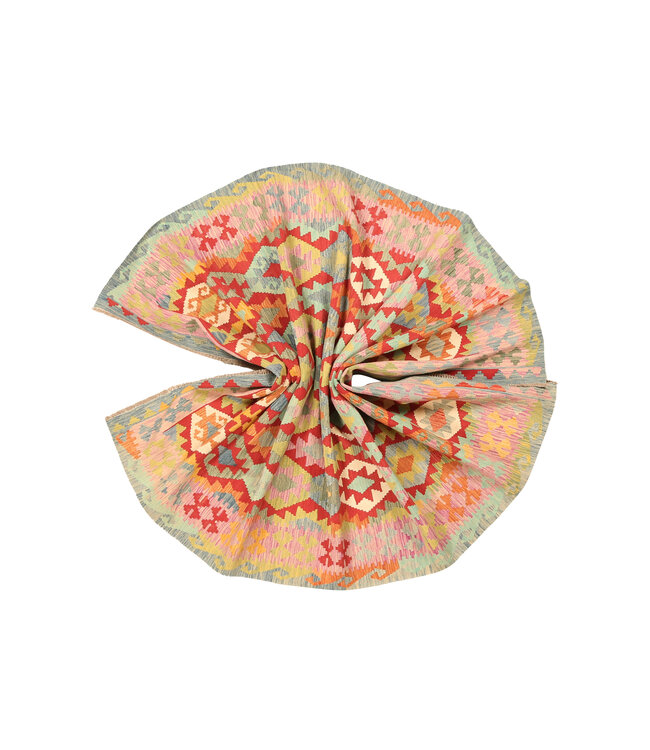 310x203cm Afghanischer orientalischer Wollteppich handgefertigter Kelim-Teppich