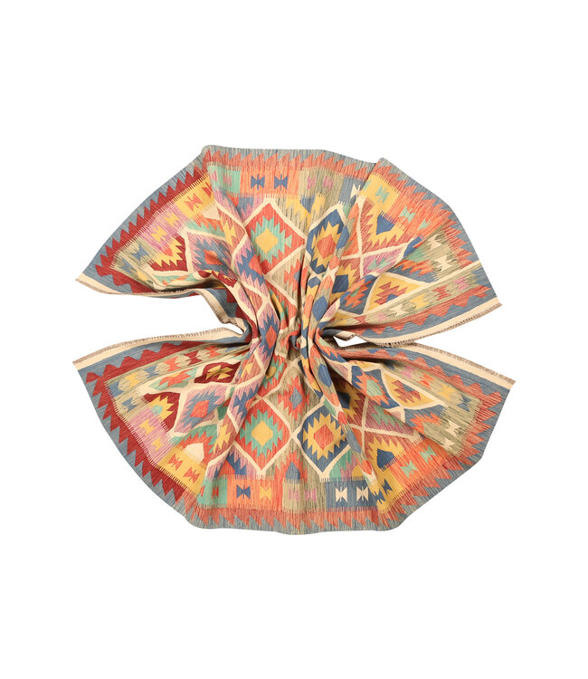 309x202cm Afghan Oriental wool carpet Handmade Kelim Rug