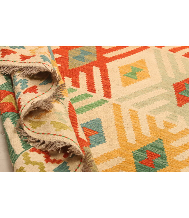 294x206cm Afghan Oriental wool carpet Handmade Kelim Rug