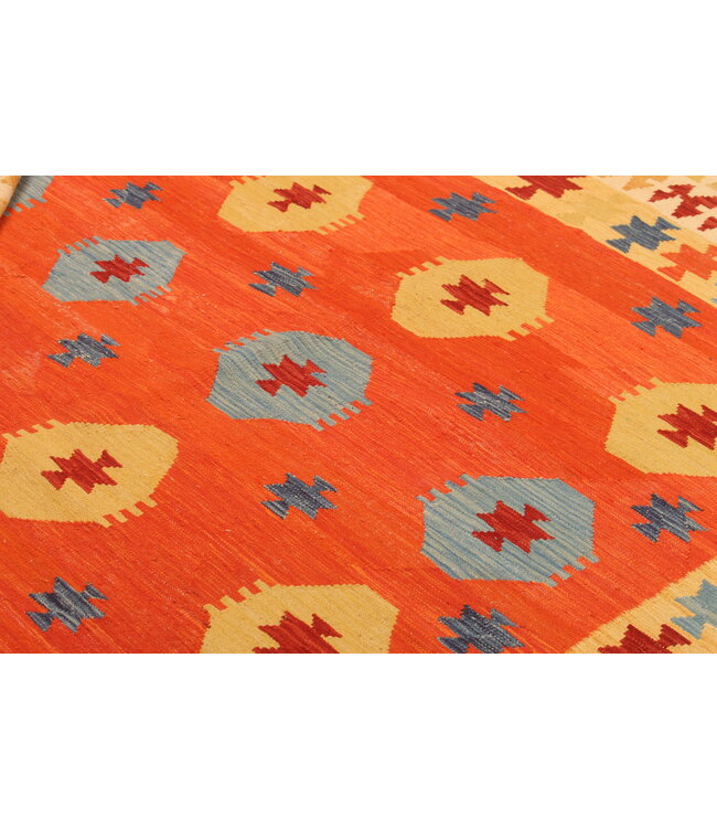 288x201cm Afghanischer orientalischer Wollteppich handgefertigter Kelim-Teppich