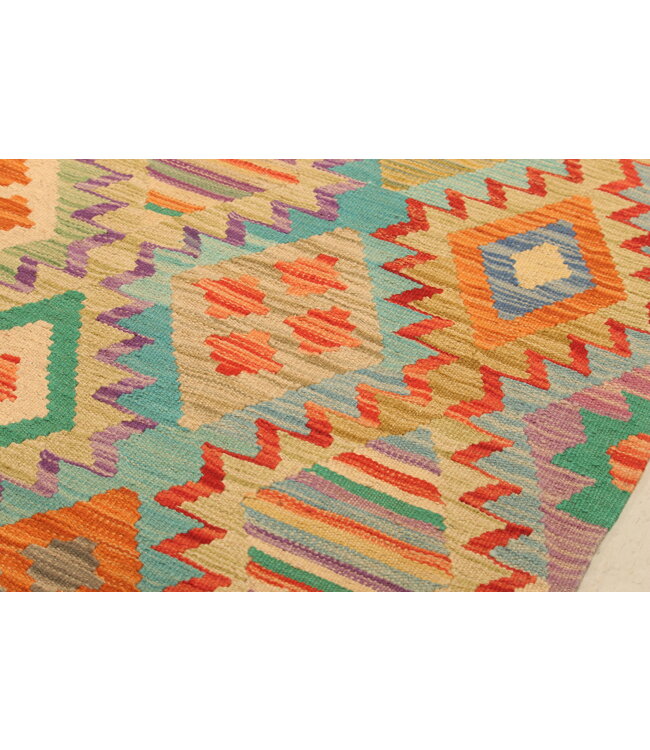 291x208cm Afghan Oriental wool carpet Handmade Kelim Rug