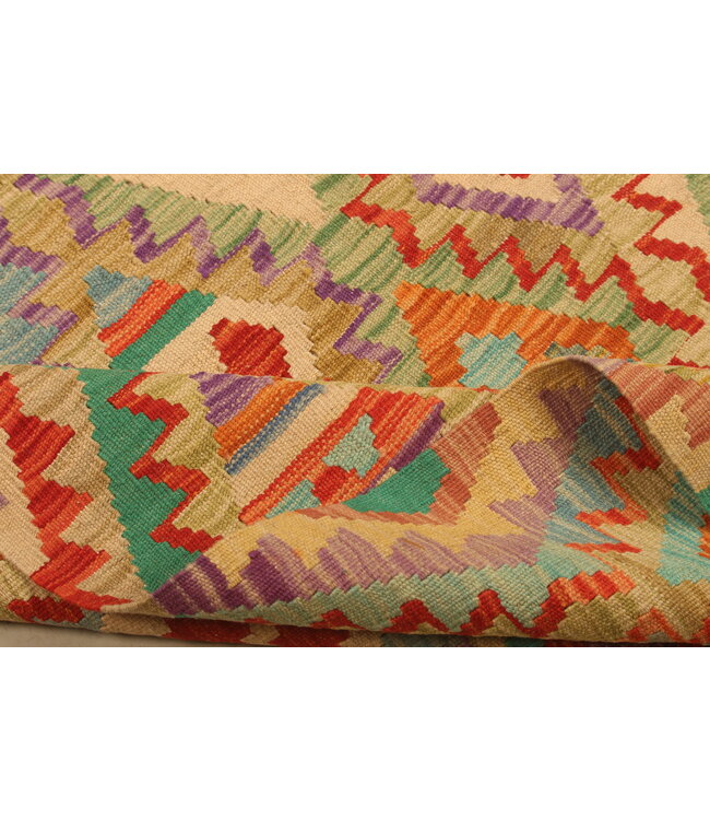 291x208cm Afghaans oosters wollen tapijt handgemaakt Kelim-kleed