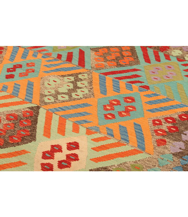 295x197cm Afghan Oriental wool carpet Handmade Kelim Rug