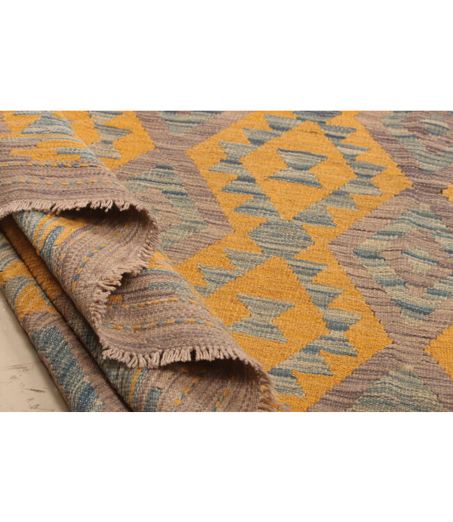 298x205cm Afghan Oriental wool carpet Handmade Kelim Rug