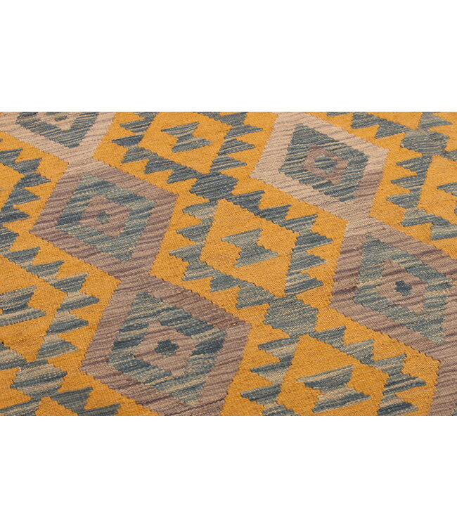 298x205cm Afghanischer orientalischer Wollteppich handgefertigter Kelim-Teppich