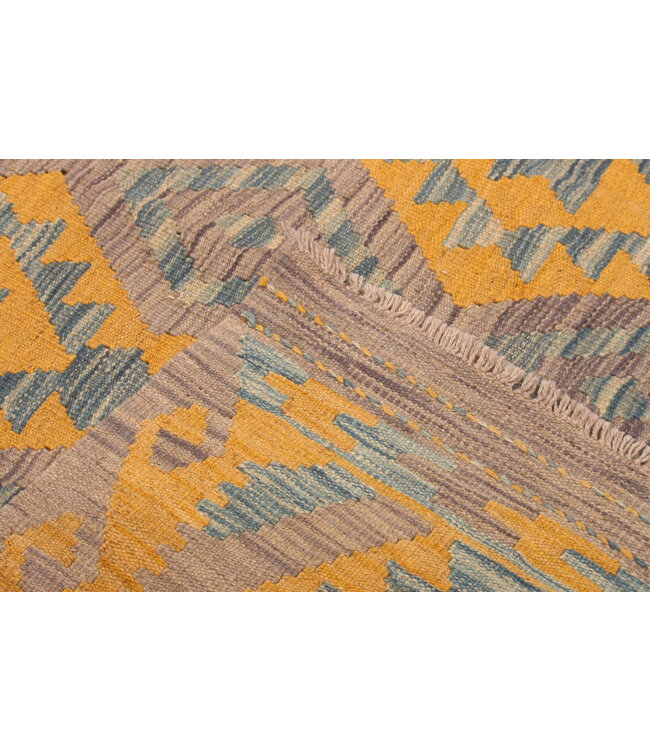 298x205cm Afghanischer orientalischer Wollteppich handgefertigter Kelim-Teppich