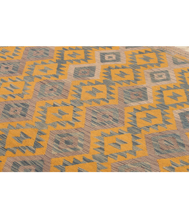 298x205cm Afghanischer orientalischer Wollteppich handgefertigter Kelim-Teppich