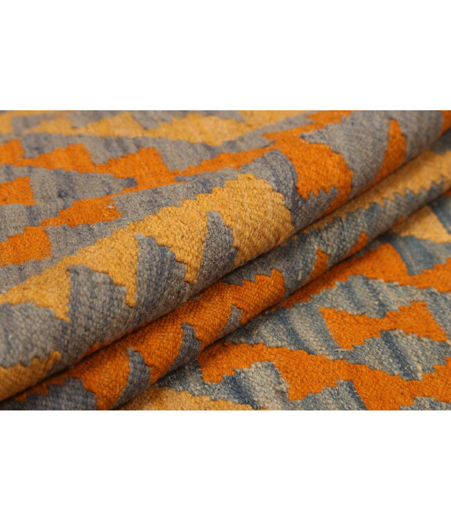 291x200cm Afghanischer orientalischer Wollteppich handgefertigter Kelim-Teppich