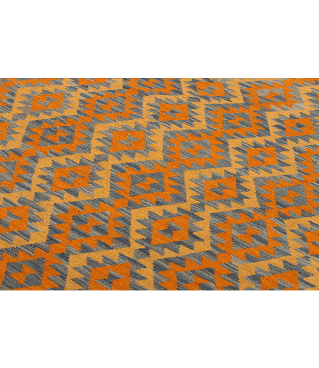 291x200cm Afghanischer orientalischer Wollteppich handgefertigter Kelim-Teppich