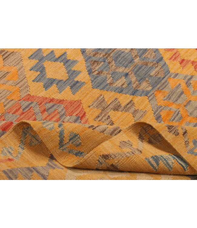 295x200cm Afghanischer orientalischer Wollteppich handgefertigter Kelim-Teppich