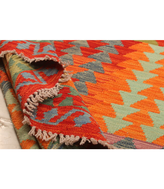 301x206cm Afghan Oriental wool carpet Handmade Kelim Rug