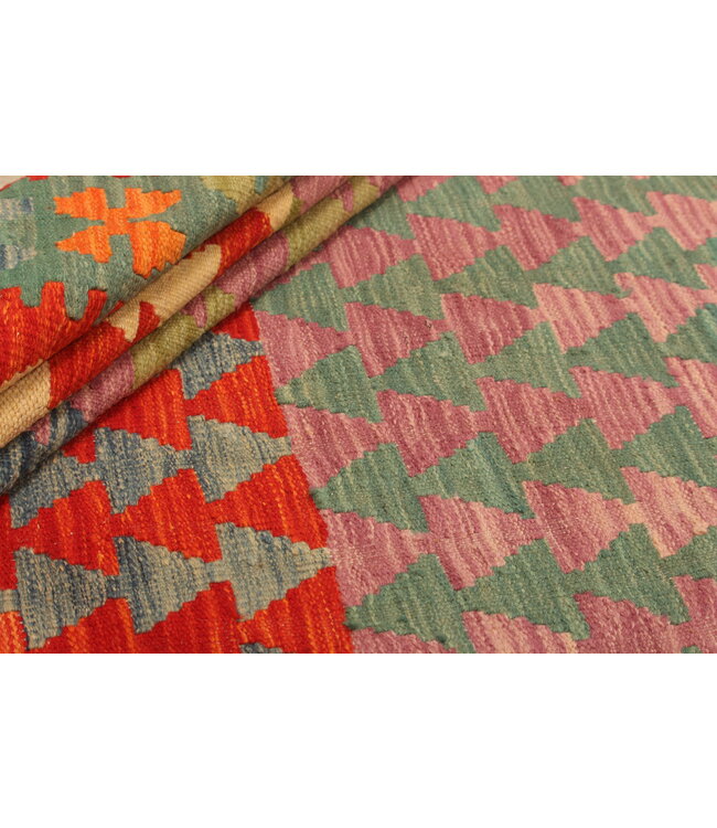 301x206cm Afghan Oriental wool carpet Handmade Kelim Rug