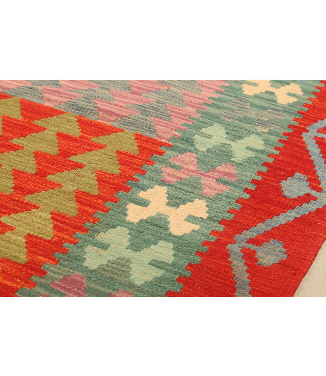 301x206cm Afghan Oriental wool carpet Handmade Kelim Rug