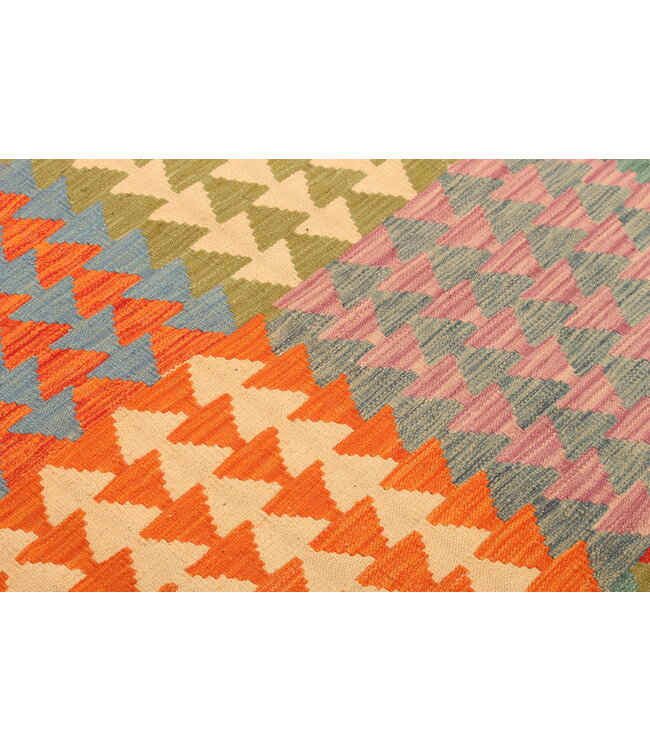 301x206cm Afghan Oriental wool carpet Handmade Kelim Rug