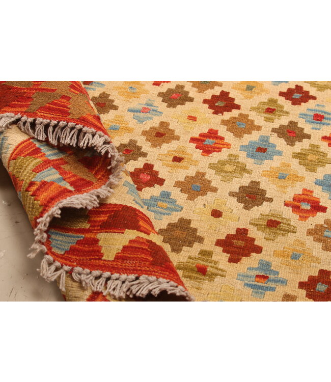 298x206cm Afghan Oriental wool carpet Handmade Kelim Rug