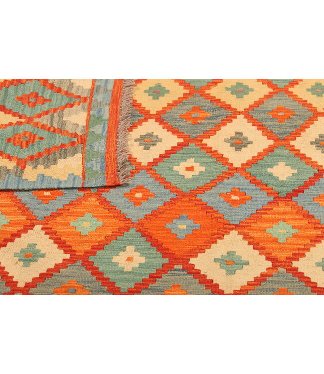 291x202cm Afghan Oriental wool carpet Handmade Kelim Rug