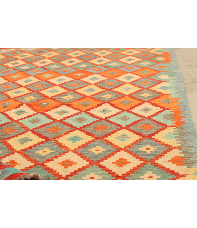 291x202cm Afghan Oriental wool carpet Handmade Kelim Rug