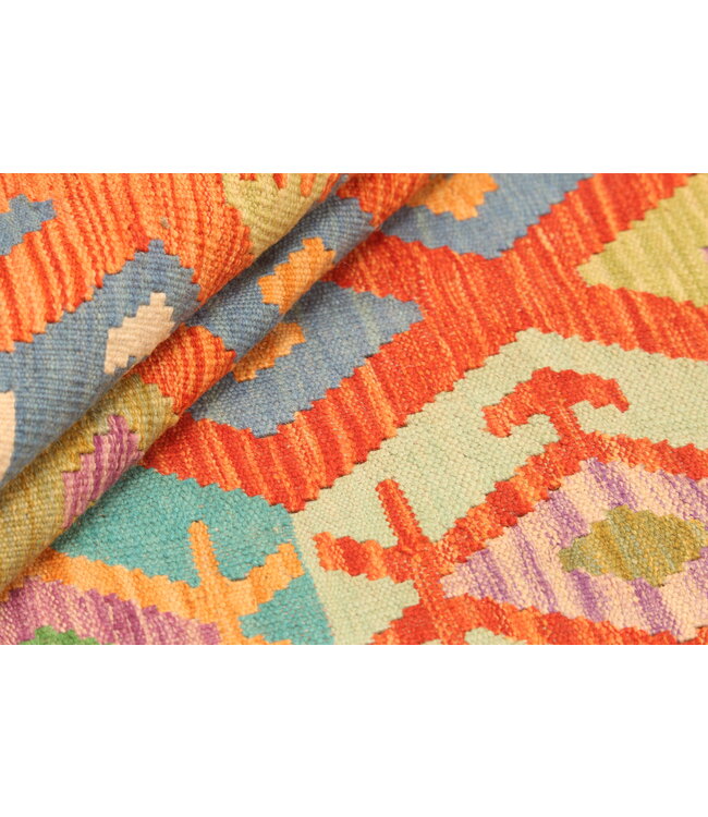 301x201cm Afghaans oosters wollen tapijt handgemaakt Kelim-kleed