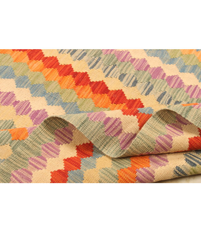 300x199cm Afghaans oosters wollen tapijt handgemaakt Kelim-kleed