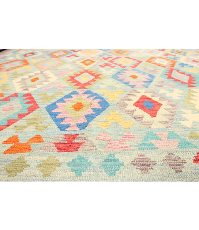 292x201cm Afghan Oriental wool carpet Handmade Kelim Rug