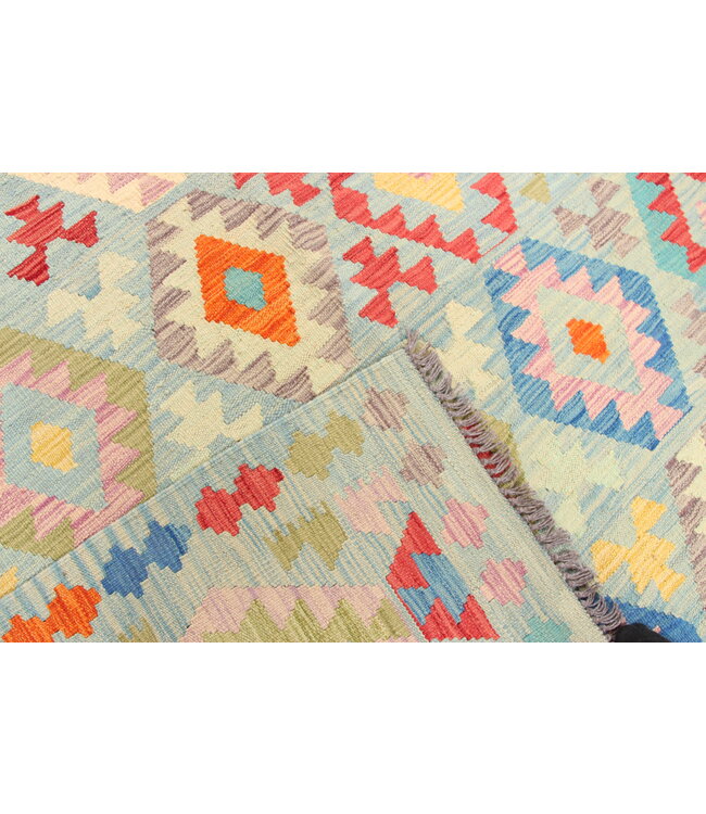 292x201cm Afghanischer orientalischer Wollteppich handgefertigter Kelim-Teppich