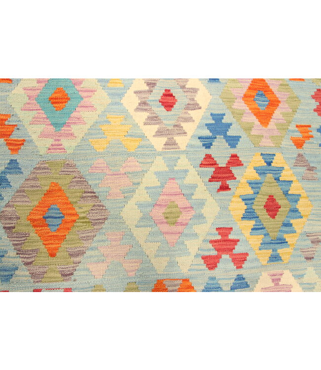 292x201cm Afghanischer orientalischer Wollteppich handgefertigter Kelim-Teppich