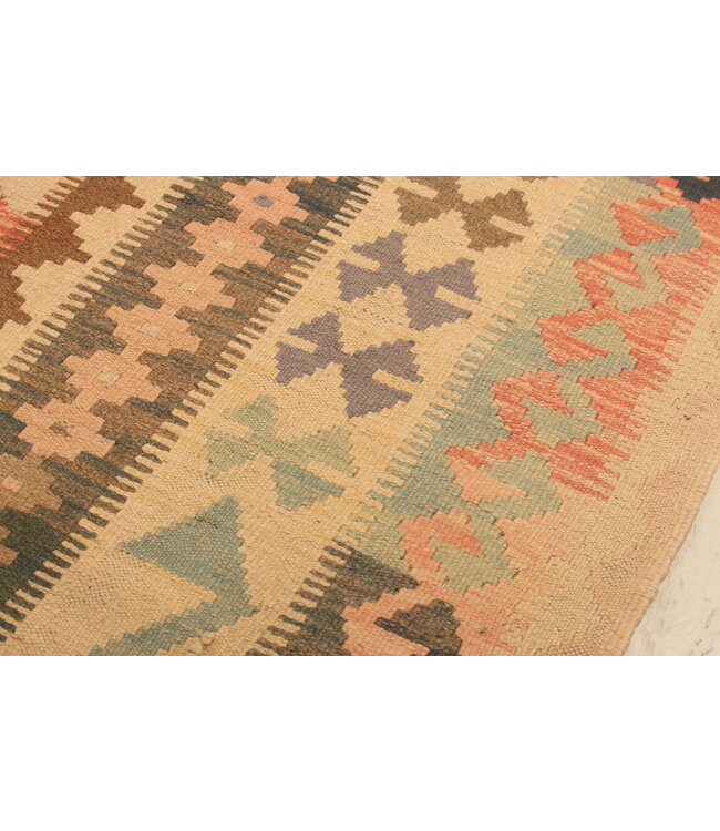 309x178cm Afghanischer orientalischer Wollteppich handgefertigter Kelim-Teppich