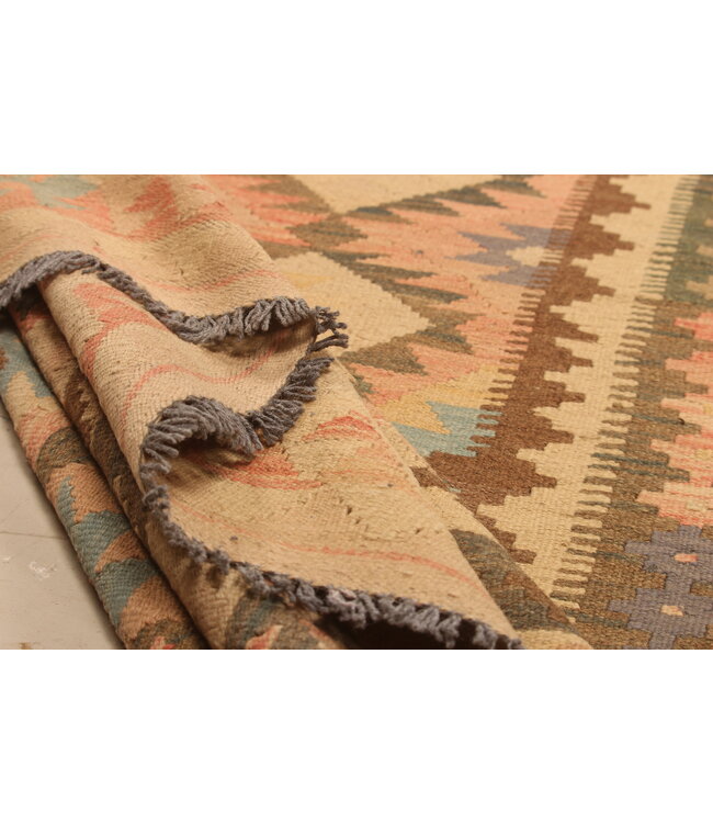 309x178cm Afghanischer orientalischer Wollteppich handgefertigter Kelim-Teppich