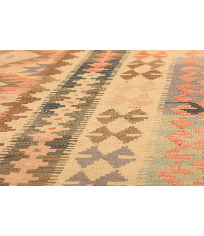 309x178cm Afghanischer orientalischer Wollteppich handgefertigter Kelim-Teppich