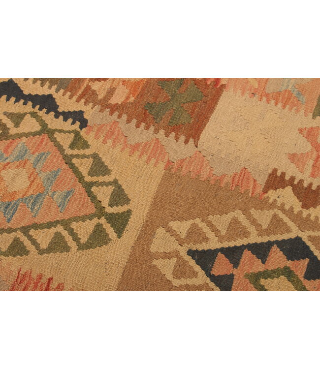 306x199cm Handgewebter Traditioneller Kelim Teppich Woll