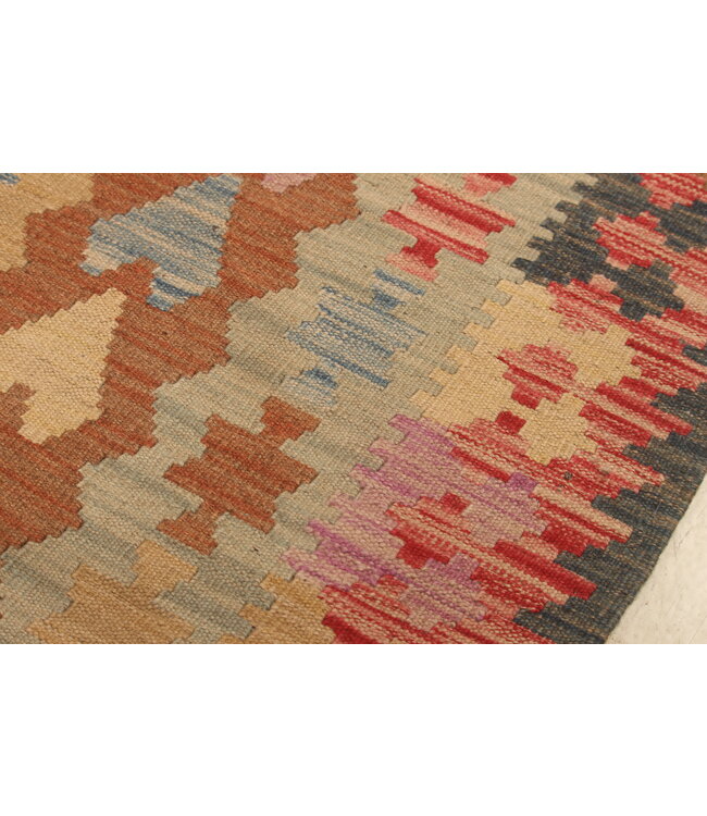 298x197cm Afghanischer orientalischer Wollteppich handgefertigter Kelim-Teppich