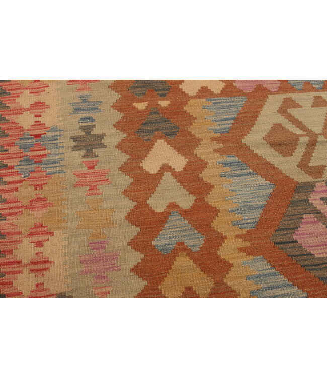 298x197cm Afghanischer orientalischer Wollteppich handgefertigter Kelim-Teppich