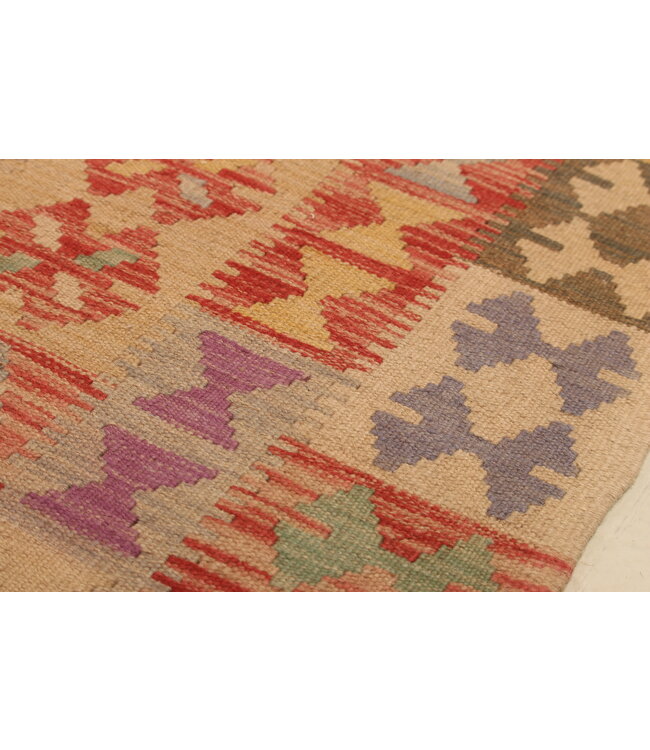 297x199cm Handgewebter Traditioneller Kelim Teppich Woll