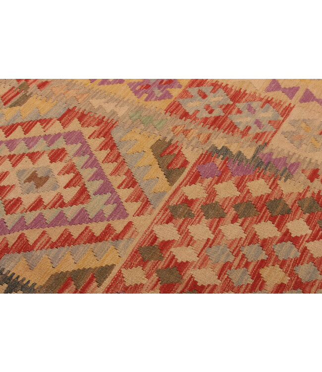 297x199cm Handgewebter Traditioneller Kelim Teppich Woll