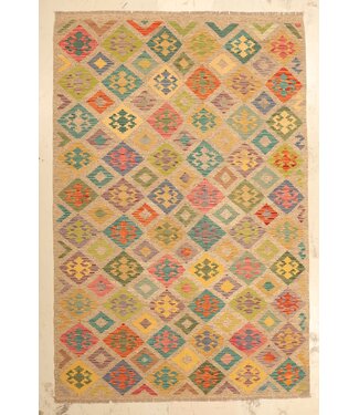 298x196 cm Afghanischer orientalischer Wollteppich handgefertigter Kelim-Teppich 298x196 cm Afghanischer orientalischer Wollteppich handgefertigter Kelim-Teppich