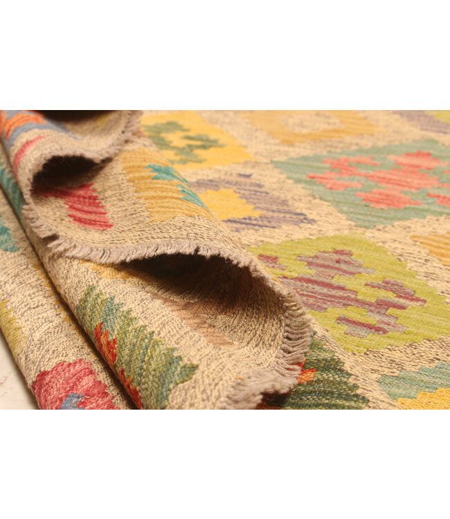 298x196 cm Afghan Oriental wool carpet Handmade Kelim Rug