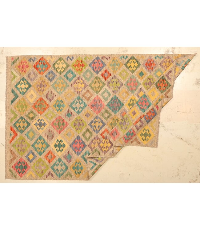 298x196 cm Afghan Oriental wool carpet Handmade Kelim Rug