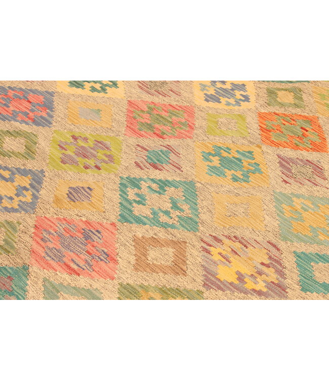 298x196 cm Afghan Oriental wool carpet Handmade Kelim Rug