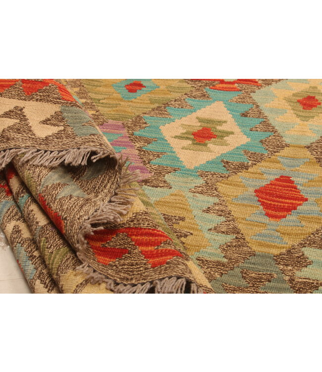 296x210cm Afghan Oriental wool carpet Handmade Kelim Rug