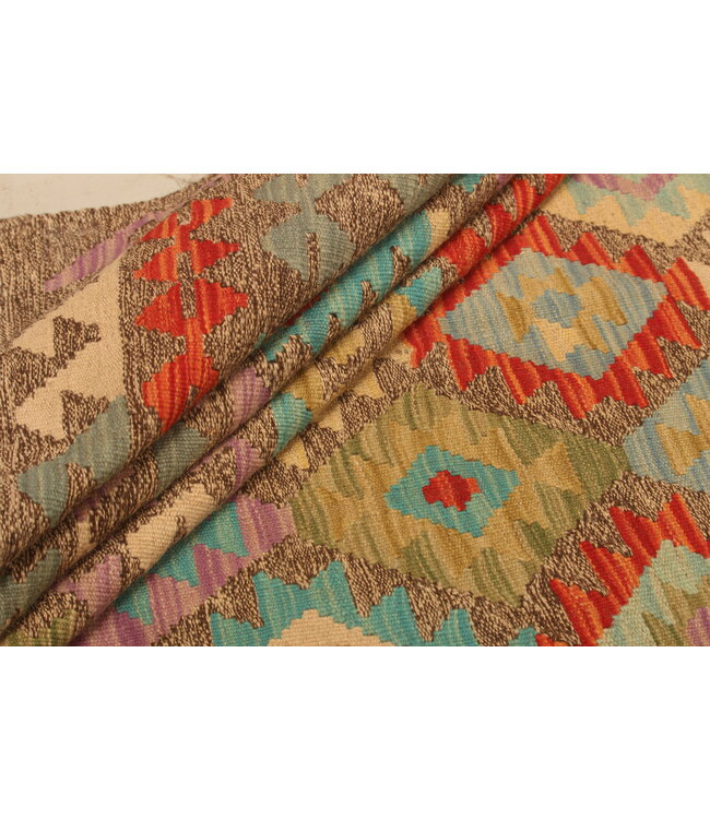 296x210cm Afghan Oriental wool carpet Handmade Kelim Rug