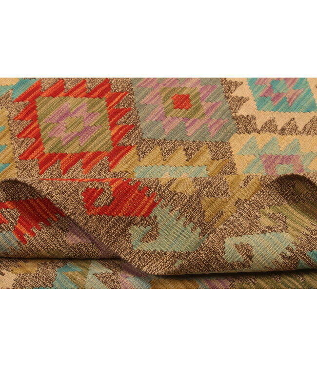 296x210cm Afghan Oriental wool carpet Handmade Kelim Rug