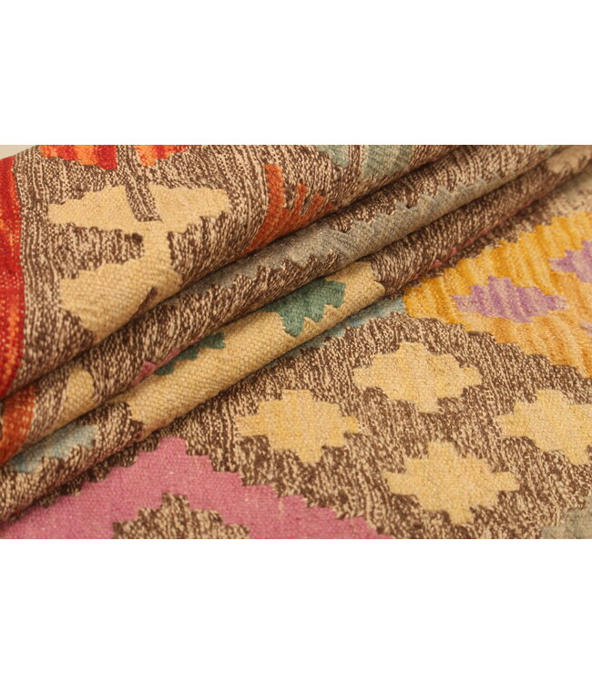 298x198cm Afghan Oriental wool carpet Handmade Kelim Rug