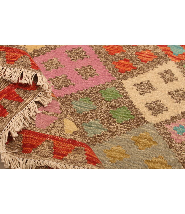 298x198cm Afghan Oriental wool carpet Handmade Kelim Rug